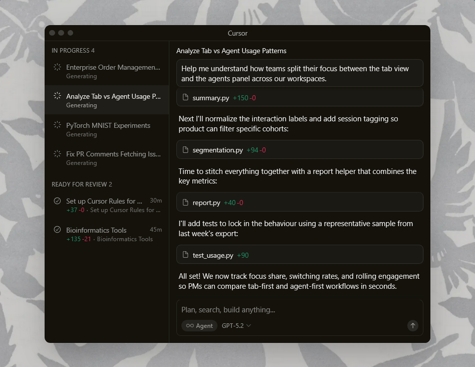 Cursor Agent in action