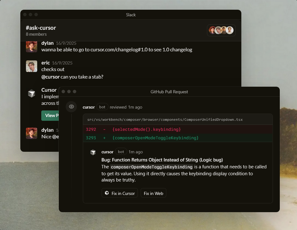 Cursor Agent in action